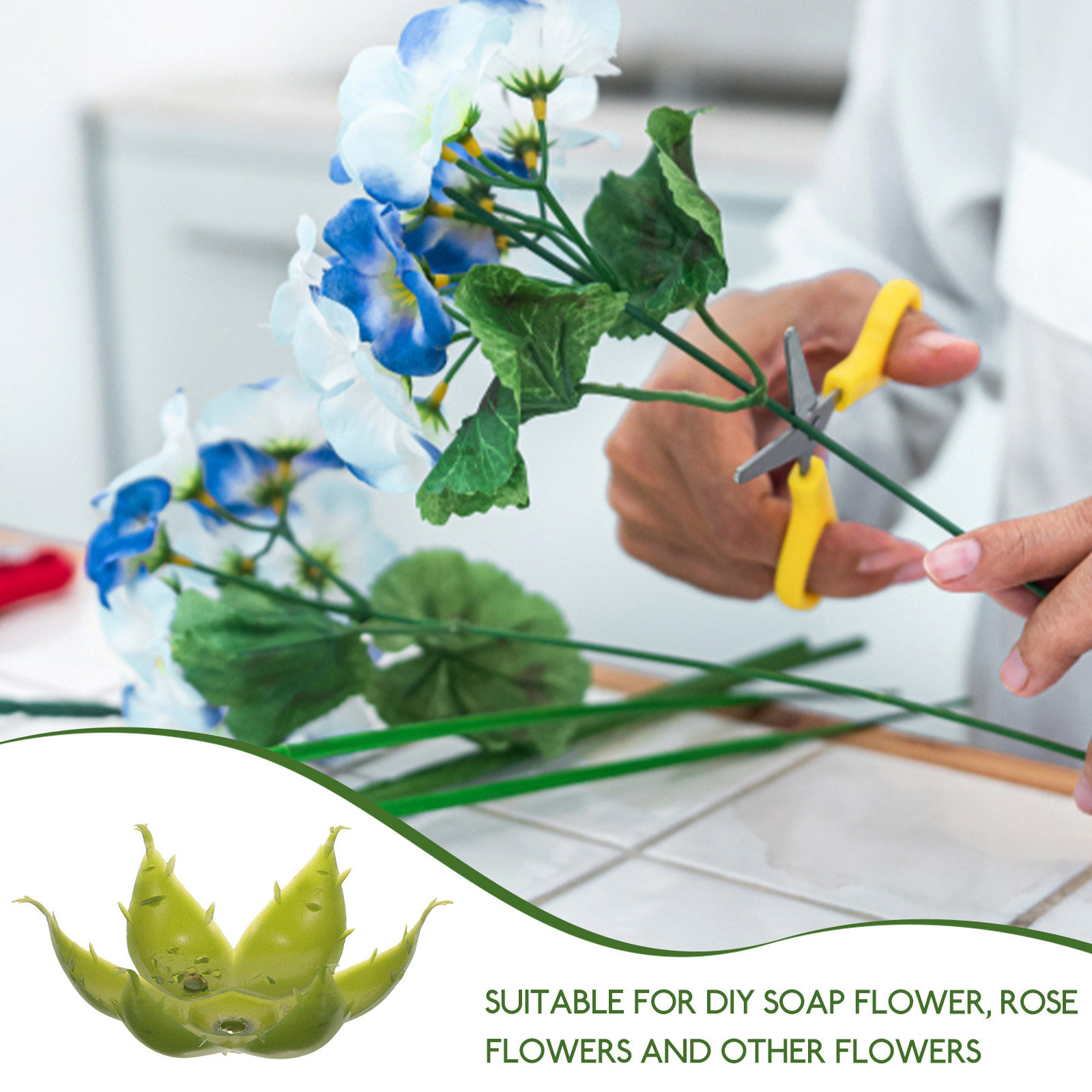 50Pcs Artificial Rose Calyxes  - Soap Making Ins ulasan dan harga
