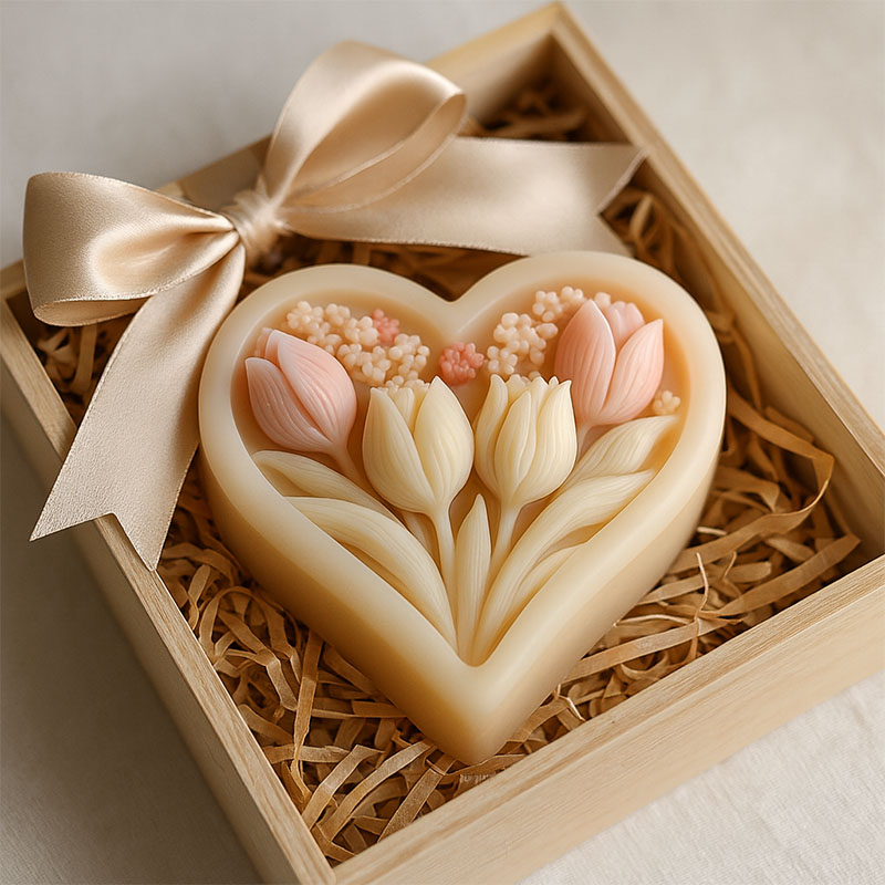 3D heart-shaped tulip silicone - Soap Making Kit For Beginners ulasan dan harga