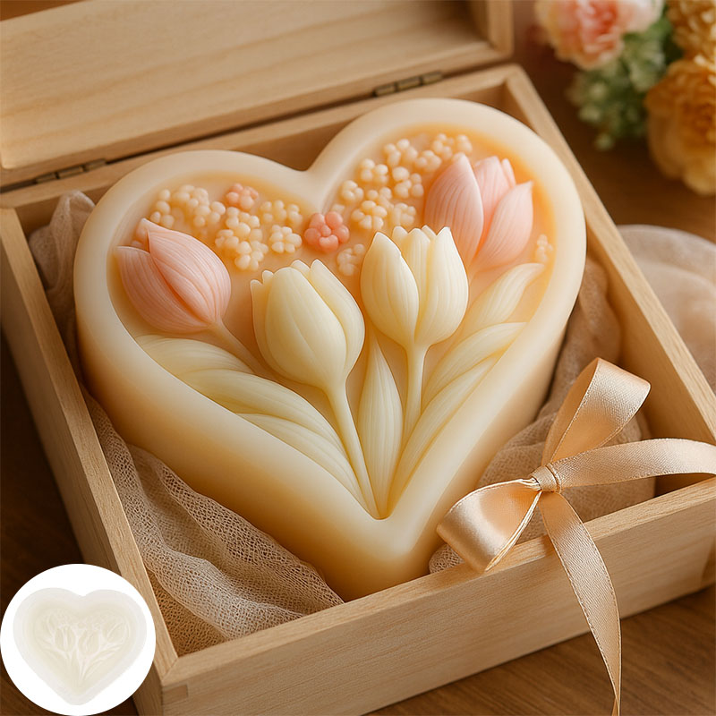 3D heart-shaped tulip silicone - Soap Making Kit For Beginners ulasan dan harga