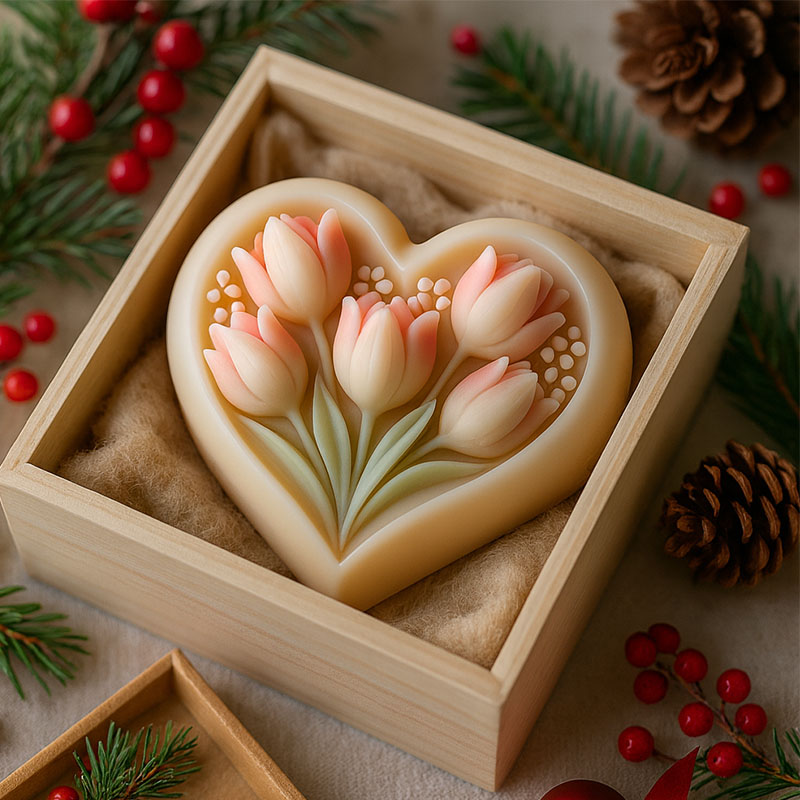 3D heart-shaped tulip silicone - Soap Making Kit For Beginners ulasan dan harga