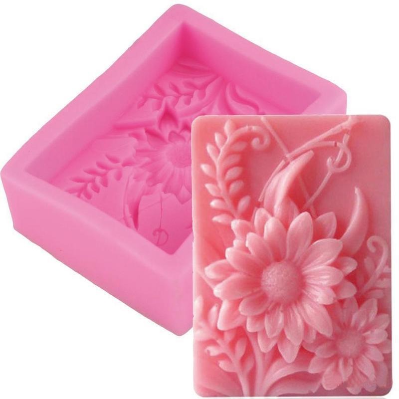 1pc 3D Square Rose Flower Sili - Soap Making Kit For Beginners ulasan dan harga