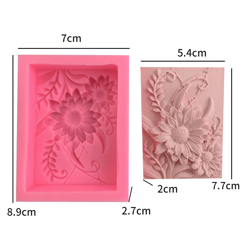 1pc 3D Square Rose Flower Sili - Soap Making Kit For Beginners ulasan dan harga