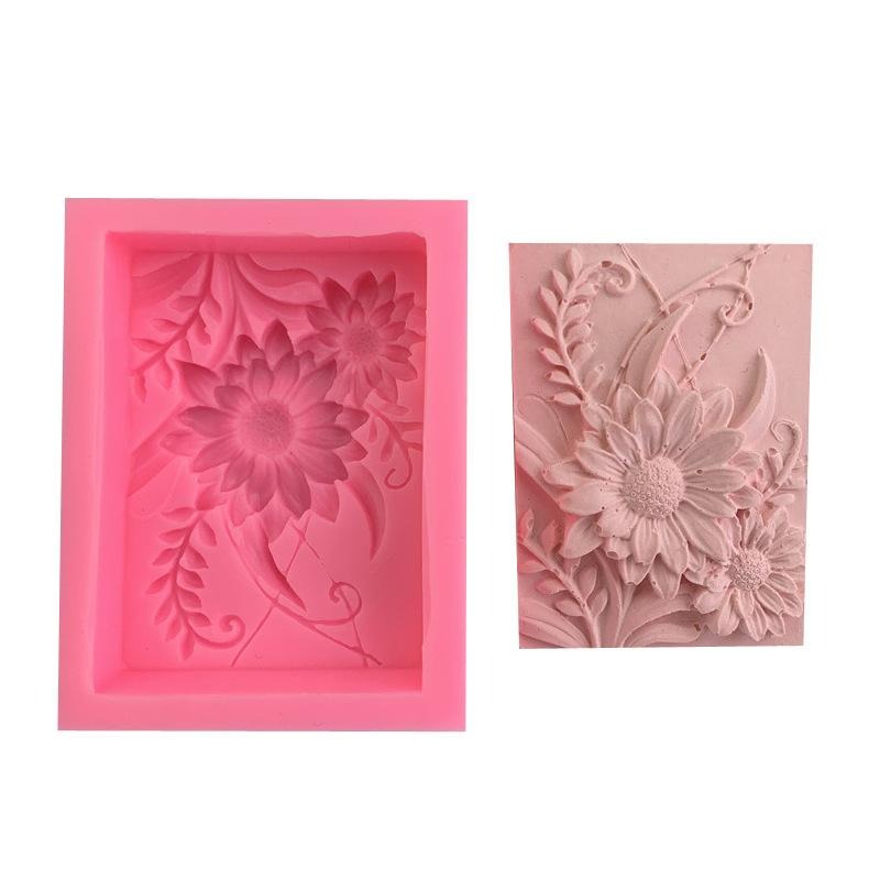 1pc 3D Square Rose Flower Sili - Soap Making Kit For Beginners ulasan dan harga