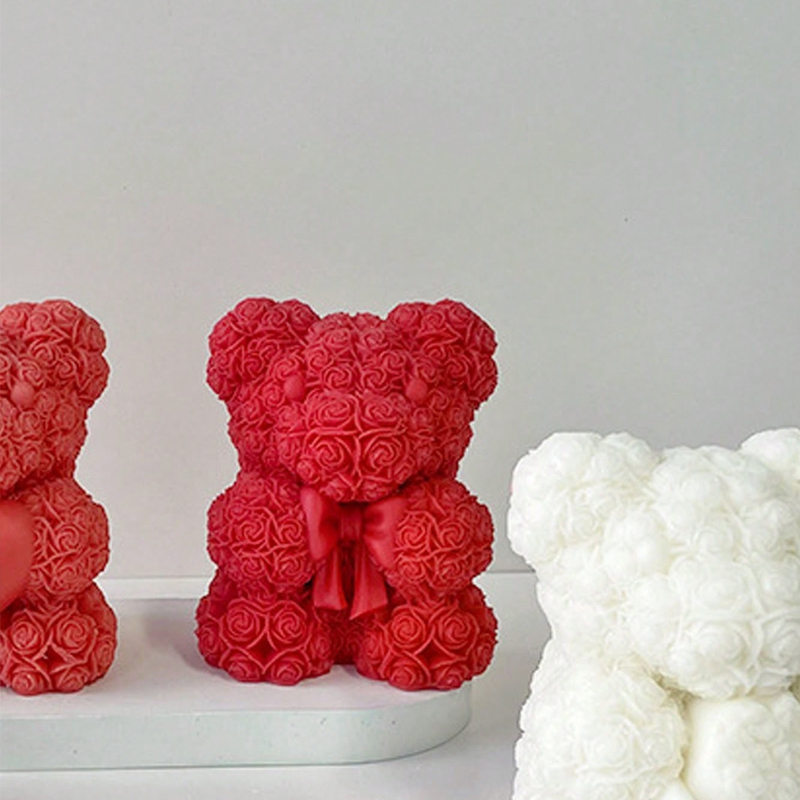Rose Bow Bear Candle Silicone  - Soap Making Gifts ulasan dan harga